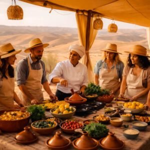 Marrakech: Shop & Cook, Dinner & show in the Agafay Desert